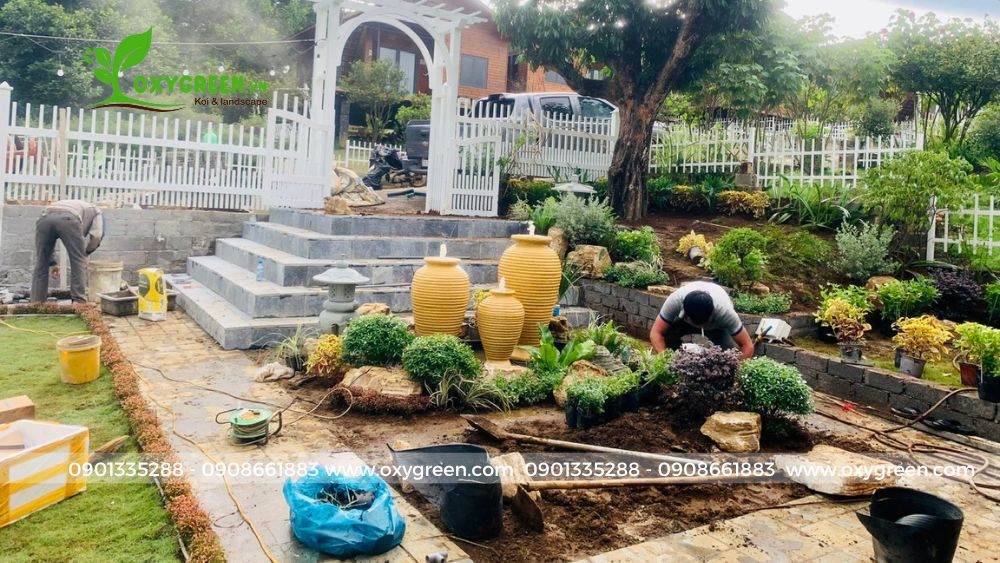 Decor lu nước sân vườn