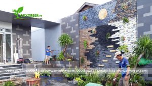 Thi công tường nước