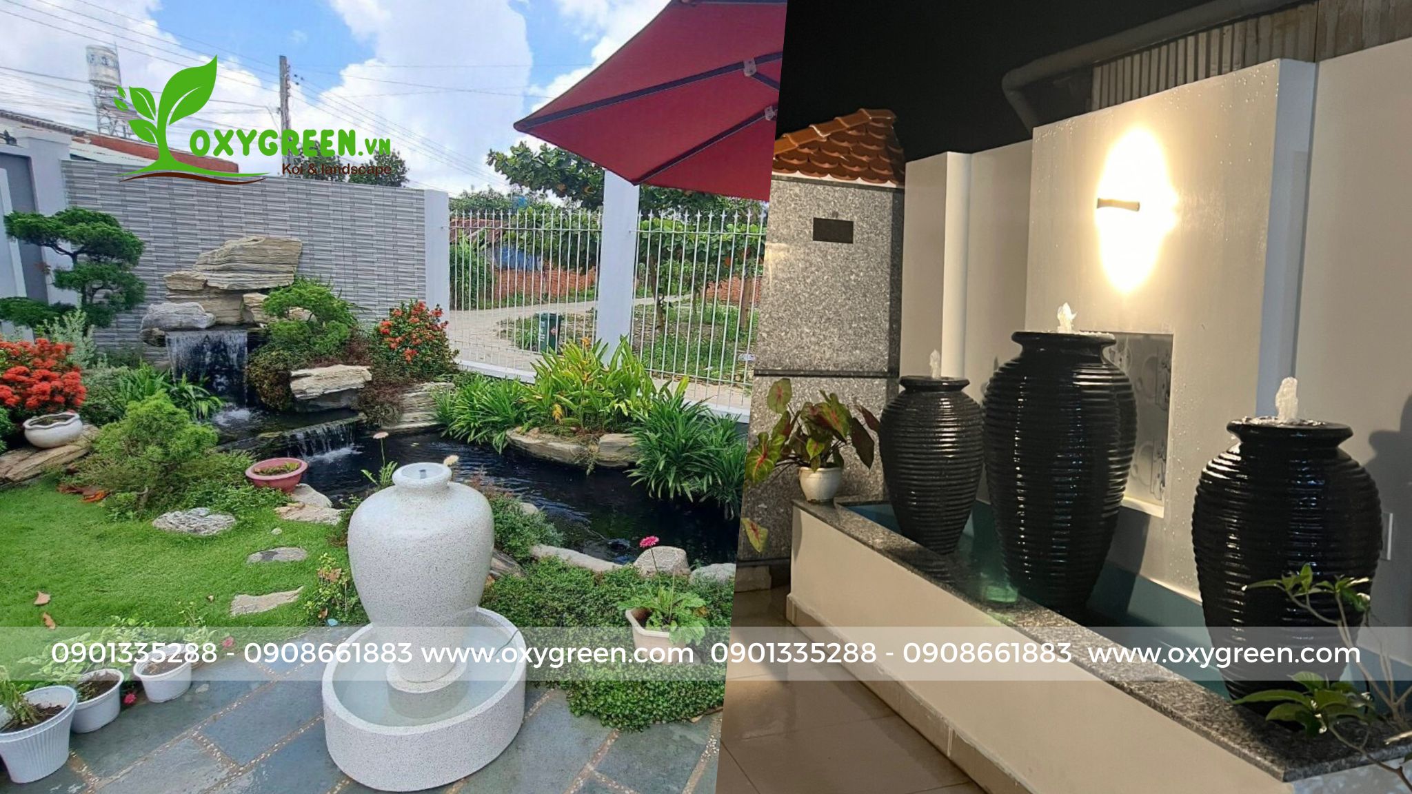 tiểu cảnh lu nước cho nhà ở