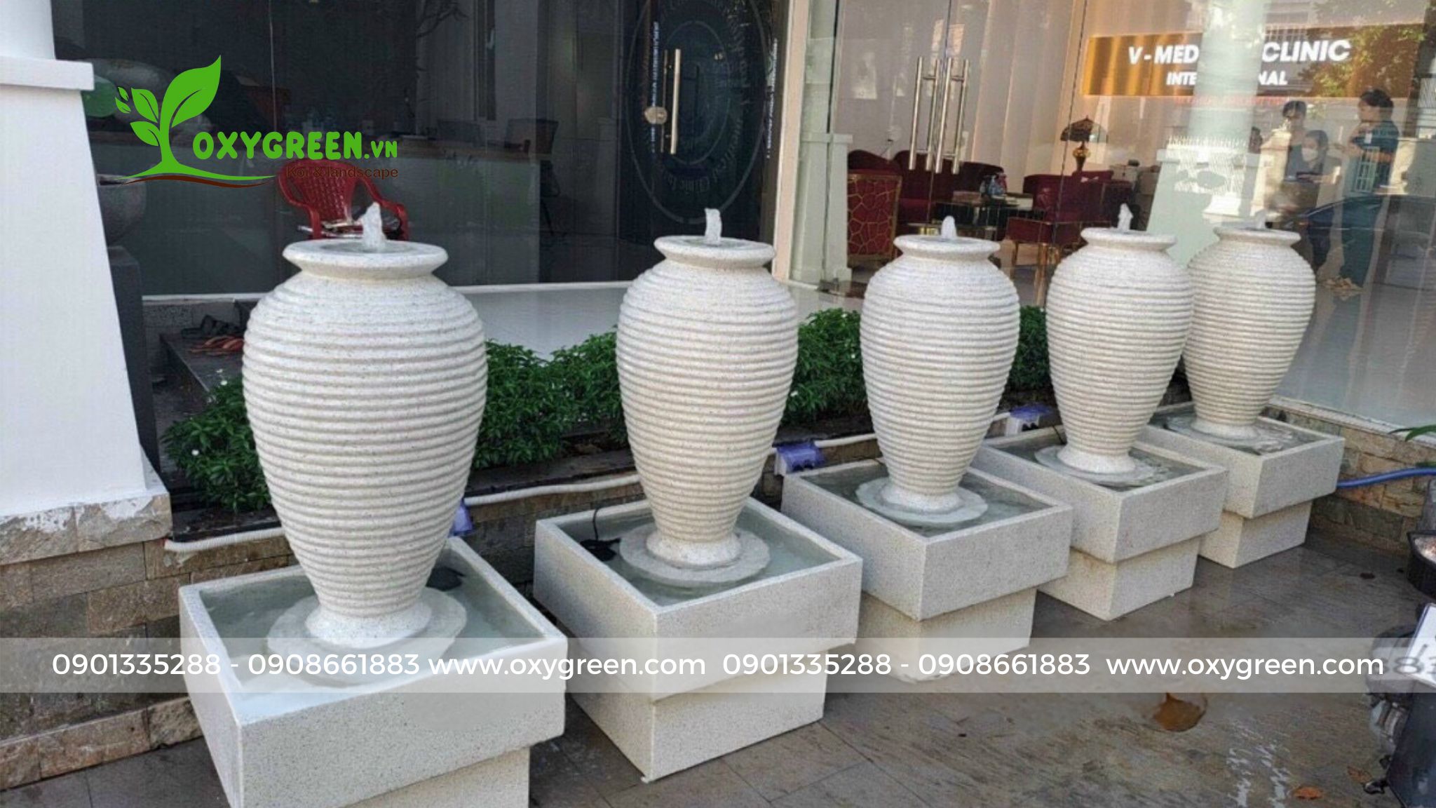 tiểu cảnh lu nước cho quán