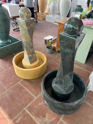 Bộ trụ đá bi xoay trơn (trung)