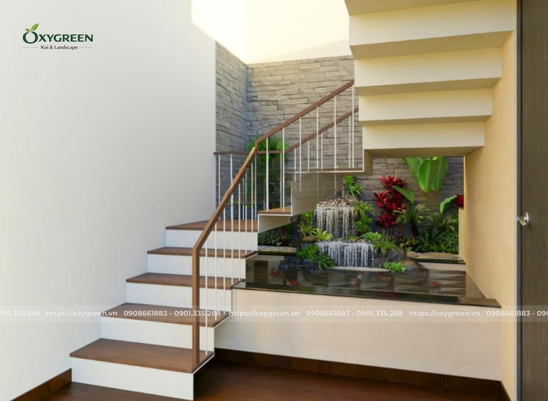 Thiết kế hồ cá Koi nhà phố giếng trời