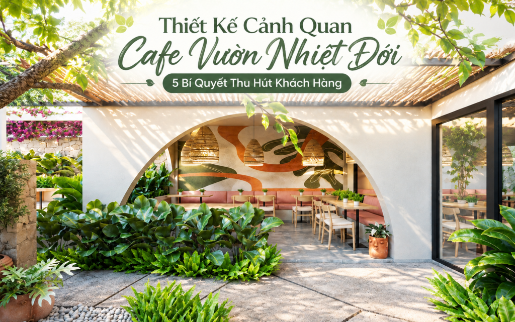 Thiết Kế Cảnh Quan Vườn Nhiệt Đới Cafe: 5 Bí Quyết Thu Hút Khách Hàng